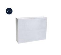 2 Jardinières Rectangulaire Graphit - 99,5 X 29,5 X 78,5 Cm - 63 L - Blanc Cérusé