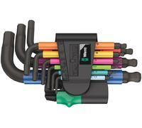 Wera 950/9 Hex-Plus Multicolour 2 6 pans intérieurs Jeu de clés mâles coudées 9 pièces