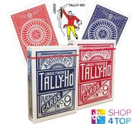 2 Jeux Bicycle Tally-Ho Cercle Jouer Cartes Standard Index Linoid 1 Rouge 1 Bleu