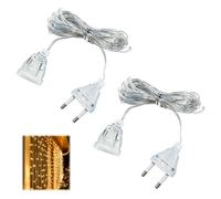 2 jeux de 5 mètres de câble d'extension transparent, Mince et Flexible, en Cuivre Pur et PVC, Idéal pour Appareils à Faible Consommation, avec Connecteurs Pratiques