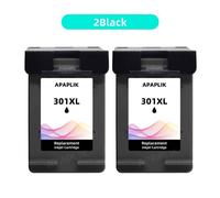 2 jeux de cartouches d'encre 301 XL pour imprimantes HP 301XL pour HP Deskjet 2540 2541 2542 2543 2544 2546 1000 1010 1011 Envy 55302Black