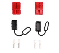 2 jeux de fiches de déconnexion rapide pour batterie 0AWG 600 V rouge, kit de prise de faisceau de câbles 175 A, matériau en caoutchouc de cuivre plaqué argent PC de qualité