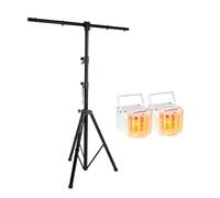 2 Jeux de lumière effet Derby MUSICAL + Portique acier robuste - PA DJ SONO LED MIX soirée anniversaire mariage fête familiale