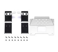 2 Jeux De Pièces De Voiture Rc: 1 Jeu De Garde-Boue Avant Et Arrière En Caoutchouc Et 1 Pièce De Plaque De Protection D'Essieu D'Armure De Châssis En Métal