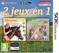 2 Jeux En 1: Ma Vie Avec Les Chevaux + Ma Pension D'animaux 3d : Bebes Calins 3ds
