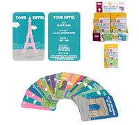 2 JEUX MÖMES Paquet de 30 Carte éducative J'apprends Les Monuments du Monde x 30 Flash Card Info au Dos