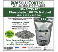 2 kg de Minactiv P2 SOLUCONTROL - Engrais phosphate naturel - Avec Calcimer marin et stimulateur microbien