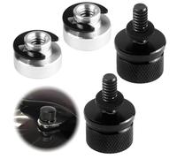 2 kit de Moto Vis de Fixation de Siège Vis Selle 6mm Boulons et Écrous de Siège de Moto en Aluminium Noir Vis de Siège de Moto Compatibles avec Harley Davidson Street Glide (Filetage 1/4"-20)