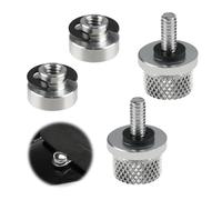 2 kit de Moto Vis de Fixation de Siège Vis Selle 6mm Boulons et Écrous de Siège de Moto en Aluminium Noir Vis de Siège de Moto Compatibles avec Harley Davidson Street Glide (Filetage 1/4"-20) Argent
