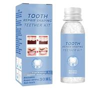 2 Kit de Réparation Dentaire Temporaire, Pansement Dentaire et Ciment pour Dents Cassées ou Manquantes, Perles de Résine pour Fausse Dent Naturel à Poser et Prothèse Dentaire Provisoire