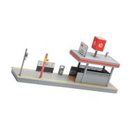 2. Kit miniature de construction de gare de métro 1/64 modèle de mesure Train Mise en page Accessoires pour les amateurs amateurs Gare Artisanat