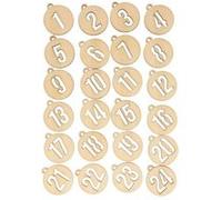 2 kits de chiffres ronds en bois calendrier de l'Avent -