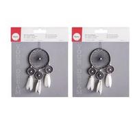 2 kits DIY Attrape-rêves blancs et gris Gris G