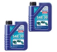 LIQUI MOLY Marine Single Grade SAE 30, 1 L, Huile de moteur minéral de démarrage, SKU: 25065