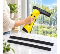 2 Lames Caoutchouc Nettoyeur Vitres pour Kärcher WV 2 | 2 raclettes noires de 280mm avec bord souple pour remplacer les lèvres usées du nettoyeur de vitres.