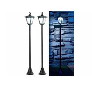 : 2 lampadaires de jardin solaires à LED avec détecteurs