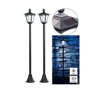 2 lampadaires de jardin solaires à LED [Royal Gardineer] Plastique