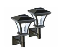 Lunartec 2 lampadaires LED solaires pour fixation murale