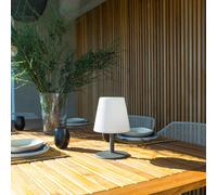 Lumisky Lot de 2 Lampe de table sans fil pied en acier gris LED blanc chaud/blanc dimmable STANDY MINI Rock H25cm