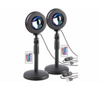 2 lampes coucher de soleil LED RVB télécommandées Pearl