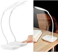 2 lampes de bureau à LED COB rechargeables avec col de cygne Lunartec