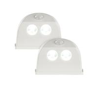 Veilleuses Luminea : 2 lampes de porte sans fil à LED avec détecteur - 50 lm - Blanc