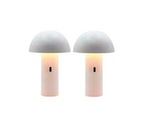 Lumisky Lot de 2 lampes de table sans fil tête orientable LED blanc chaud TOD WHITE H28cm