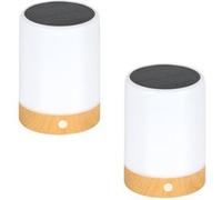 Lumisky Lampes de table DUOLIGHT – solaires LED blanches dimmables – Lot de 2 H13 cm