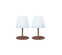 2 Lampes de table TWINS Terracotta H16cm G