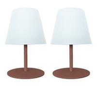 2 Lampes de table TWINS Terracotta H16cm G
