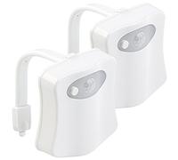 2 lampes de toilettes veilleuses à LED 16 couleurs avec capteur de mouvement [Lunartec]