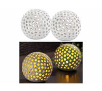 2 lampes décoratives LED sans fil en céramique Lunartec