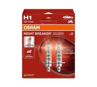 2 Lampes H1 12V 55W P14.5s OSRAM NIGHT BREAKER SILVER Pour Phare Halogène