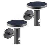 2 lampes murales solaires à LED 600lm WL-600.solar avec détecteurs [Lunartec]