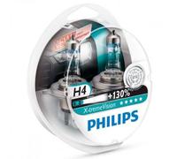 2 LAMPES PHILIPS H4 X-TREME VISION "+" 12V 55W / +130% de LUMIERE