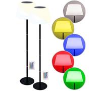2 lampes sur pied solaires télécommandées LED RVB CCT [Lunartec]