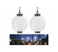 Lunartec 2 lampions solaires Ø 20 cm avec LED blanc chaud