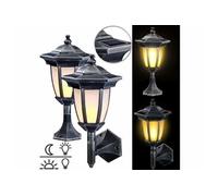 Lunartec Lanternes solaires 24 LED effet flamme – Lot de 2