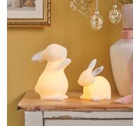 2 Lapins Lumineux LED en Céramique