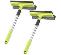 2 lave-vitres télescopiques 2 en 1 avec éponge et raclette, jusquà 50 cm [Pearl]