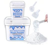 2 lb/6 lb/7 lb Seau carré avec cuillère d'envoi, 907 g/2 720 g/3 175 g Poudre de plâtre à haute densité en résine pour la fabrication de moules de sculpture DIY, la réalisation de vases, matériau de c
