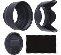 2 lens shades: tulip + rubber-1 lens cap-reduces lens reflections-protects against excessive sunlight for enhanced photos and videos.[L14]