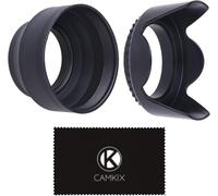 2 lens shades: Tulip + Rubber-Reduces lens reflections-Protects against excessive sunlight for enhanced photos and videos