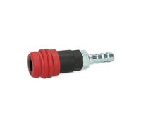 2-Level compressed air safety coupling with hose nozzle, 11mm