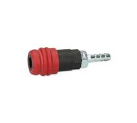 2-Level compressed air safety coupling with hose nozzle, 9mm