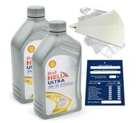 2 Litre Original Shell Helix Ultra Prof. AJ-L 5W30 Huile 550040619 Acea C1 Kit