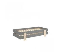 2 Lits Modulo Arrow Gris Empilables 90x200 L 203,6 X Lg 93,8 X H 27,5 Cm