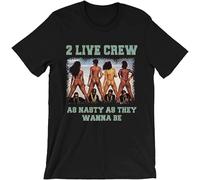 2 Live Crew t-Shirt - As Nasty As They Wanna Be Uncle Luke Miami Bass Manches Courtes(Large)