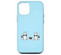 2 Llama Lunettes de Soleil Friends Peace Fun Two Fist Greeting Cool Coque pour iPhone 12/12 Pro