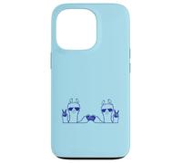 2 Llama Lunettes de Soleil Friends Peace Fun Two Fist Greeting Cool Coque pour iPhone 13 Pro